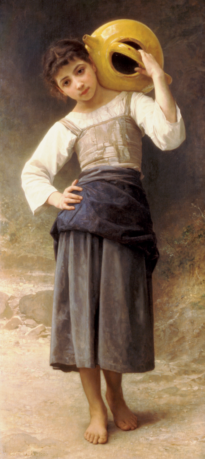  阿道夫·布格罗 Adolphe Bouguereau —— 去泉边的少女 (2)